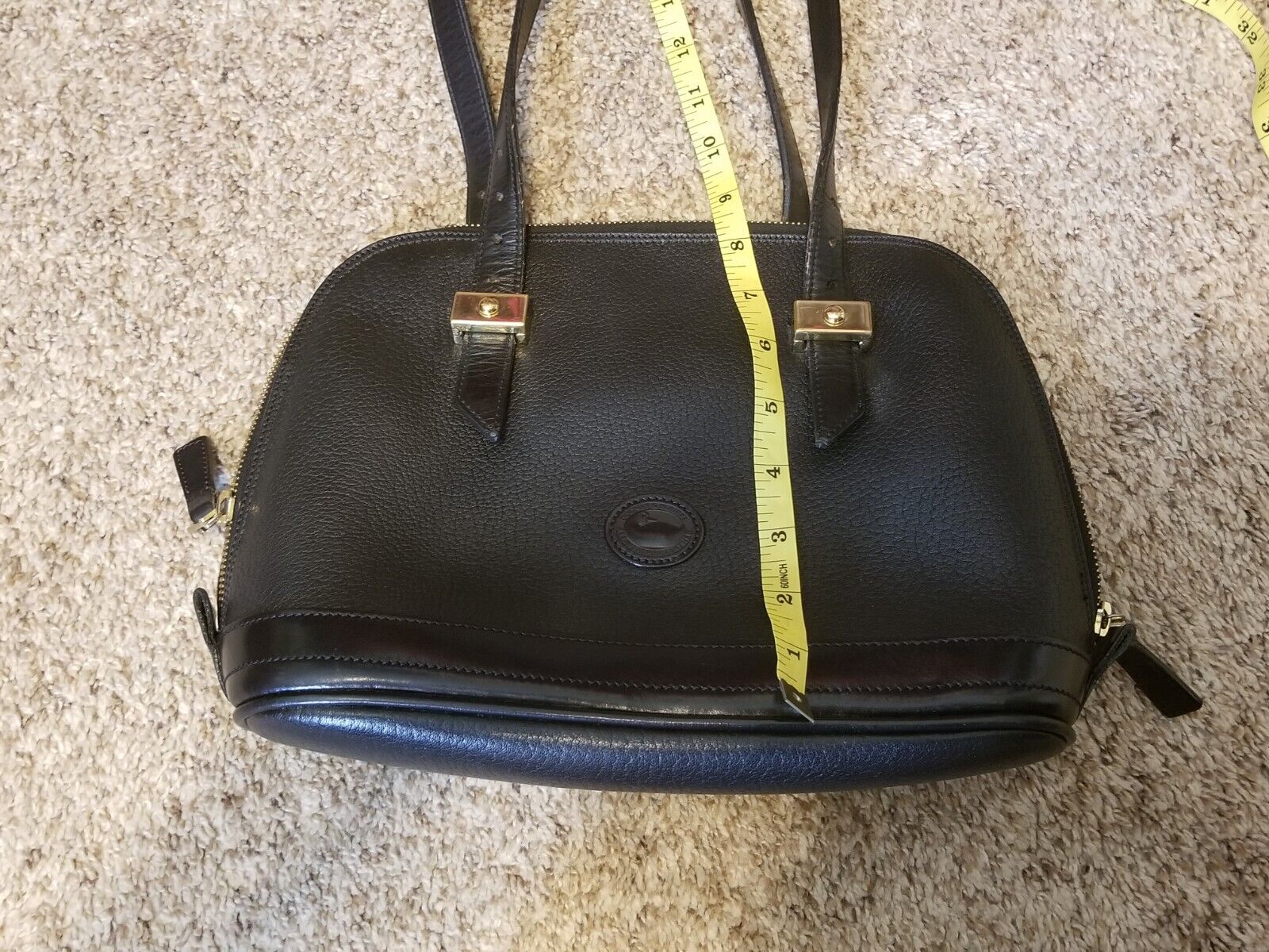 Vintage Dooney & Bourke Black Pebble Grain Small … - image 9