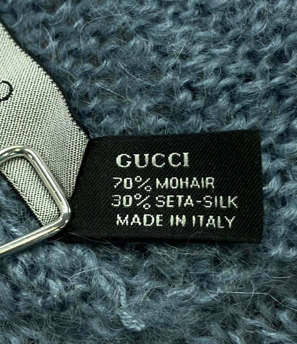 Gucci Navy Fluffy Muffler Mens  Authentic - image 5