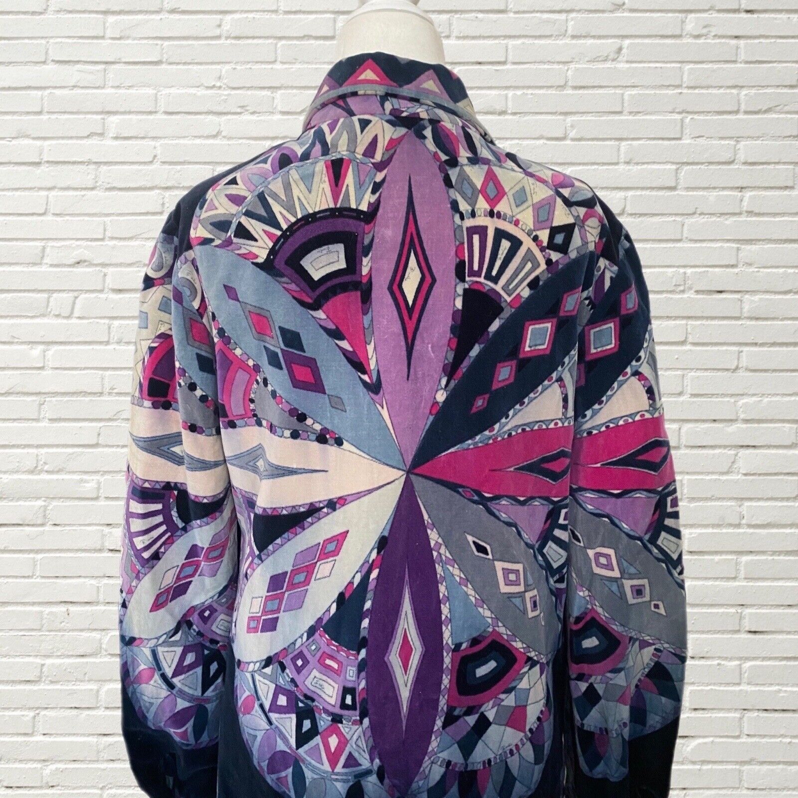 Vintage 60s Emilio Pucci Black Velvet Jacket Purp… - image 6