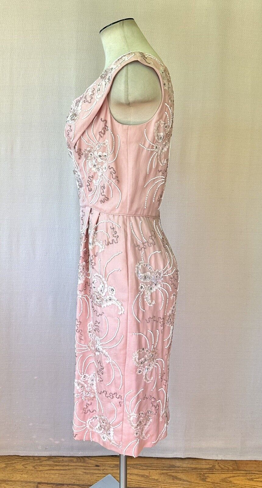 Vintage Lillie Rubin 1950S 1960S Pink Party Dress… - image 3