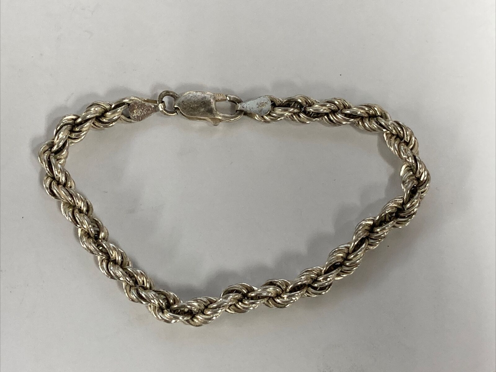 STERLING SILVER 925 ITALY ROPE BRACELET - image 3