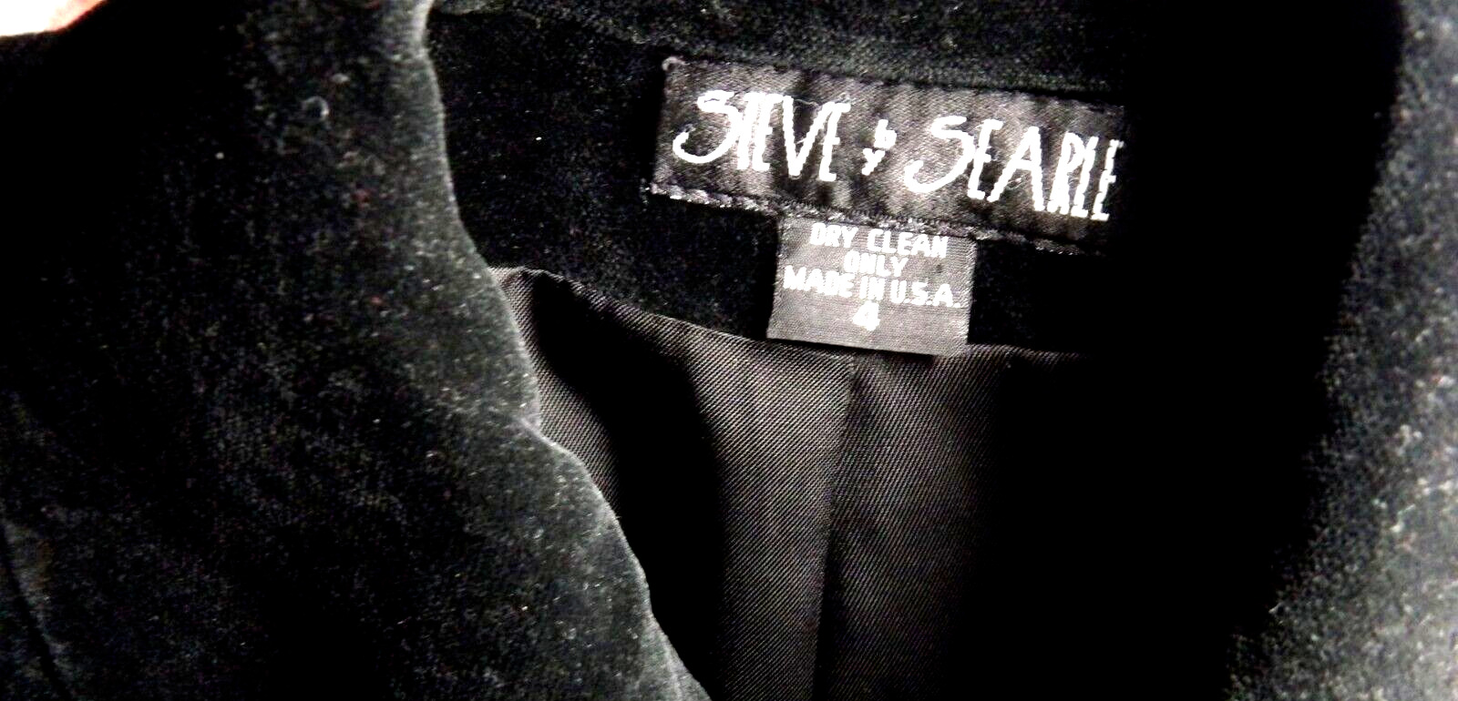 Steve by Searle Wool Peacoat Size 4 Velvet Trim B… - image 5