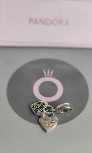 Authentic pandora charm 925 ale Rose Heart Padlock