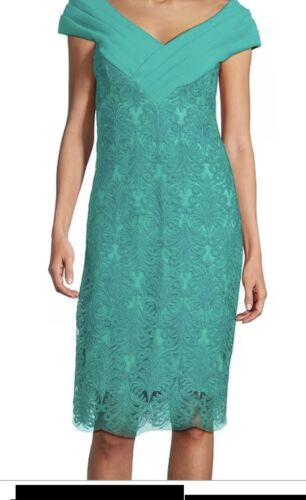 Tadashi Shoji Dress Size 2 Aqua Lace Originally $3