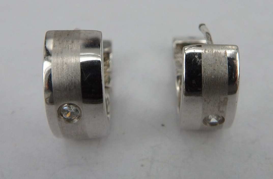 Pair of Elegantly Designed Creole Sterling Silver… - image 2