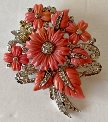 *RARE* MAZER Deco Molded Faux Coral Flowers Leave… - image 1