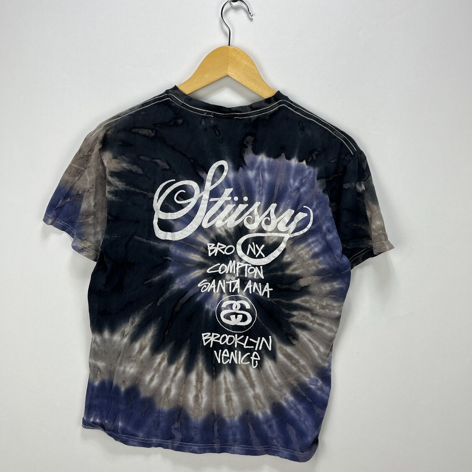 Vintage Y2K Stussy Tie Dye T Shirt Medium - image 4