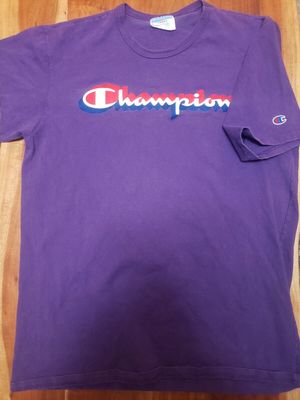 Vintage Champion Tee Mens Sz Large - image 1