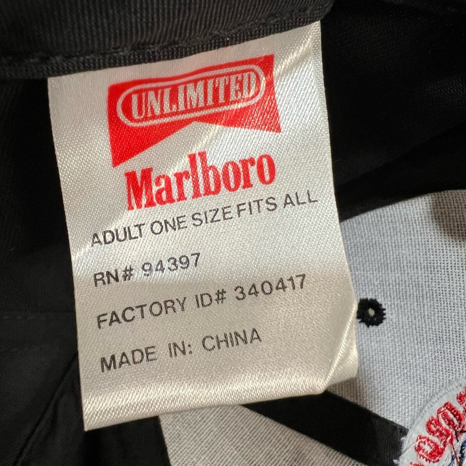 Marlboro Unlimited Hat Vintage 90s Strap back Pat… - image 5