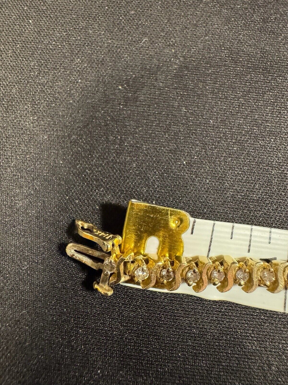 14K Yellow Gold & Diamond Tennis Bracelet - image 12