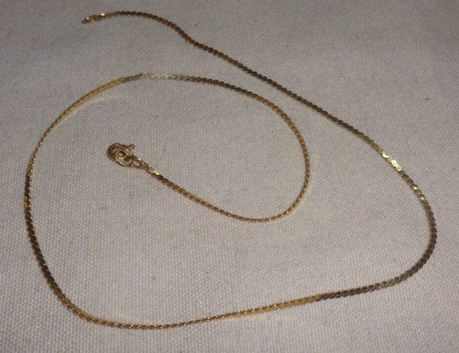 BALESTRA 14k Yellow Gold 585 Necklace Chain 15" - image 1