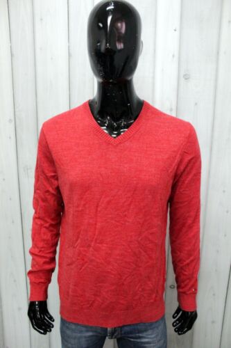 Tommy Hilfiger Men's Sweater Size XL Red Cotton Sw