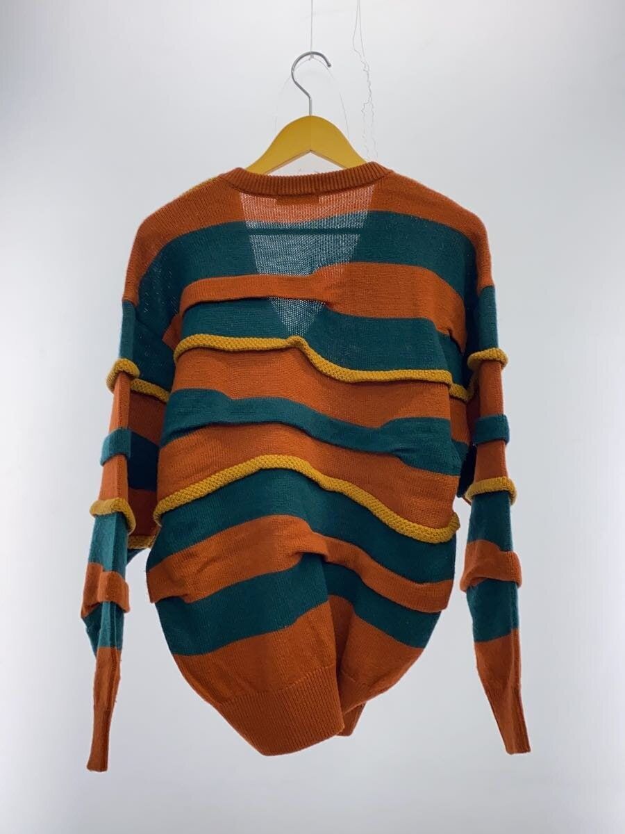 ISSEY MIYAKE knit sweater (thick M wool Orange bo… - image 2