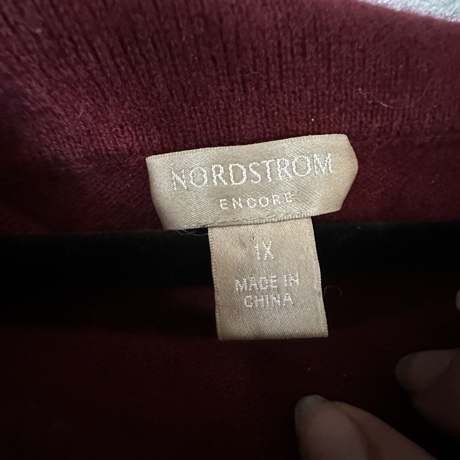 Nordstrom Encore 100% Cashmere Burgundy Split Nec… - image 4