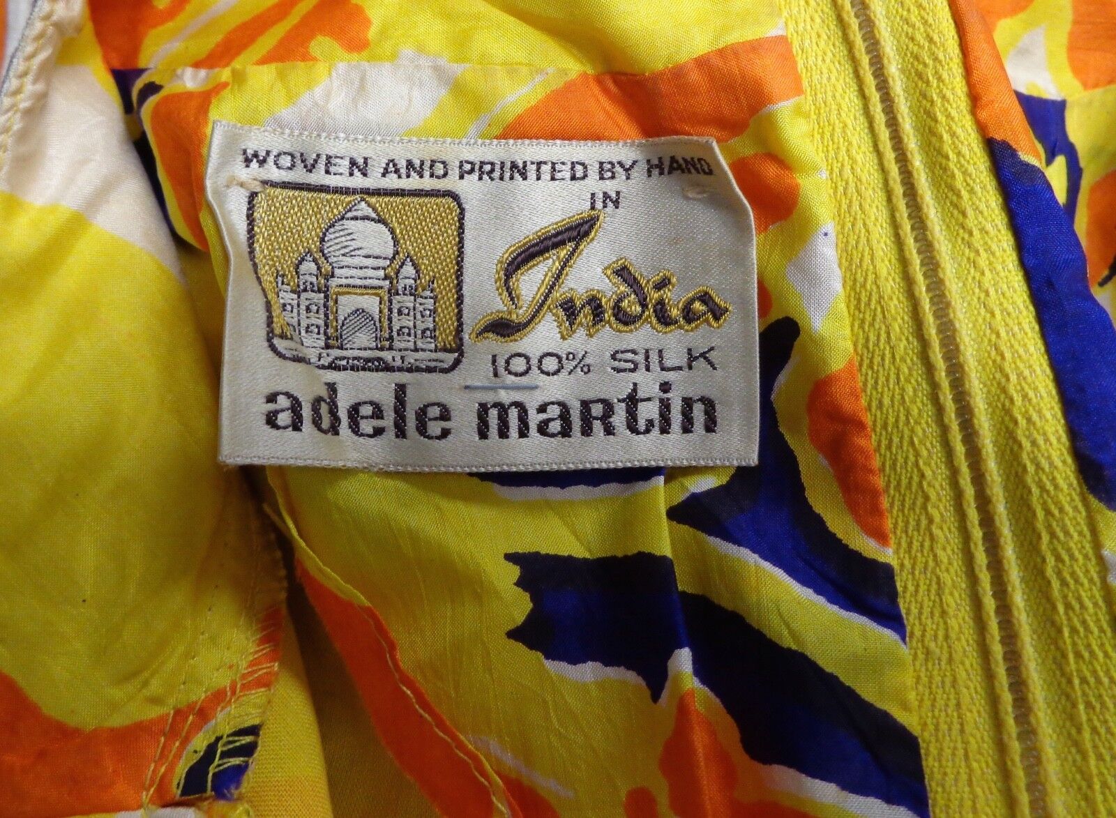 ADELE MARTIN VNTG 1960S RETRO MOD ORANGE YELLOW P… - image 2