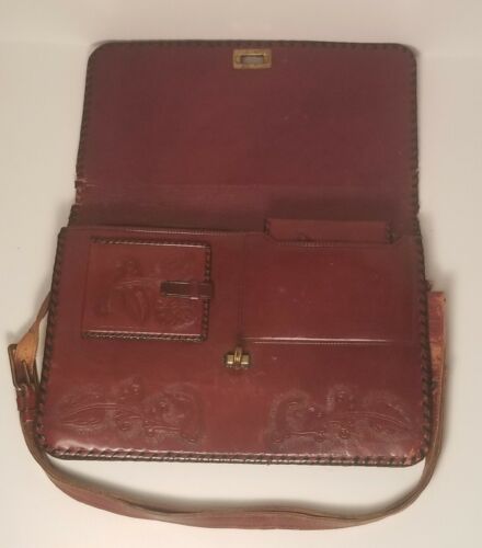 Vintage Burgundy/Red Leather Vintage Purse - image 1