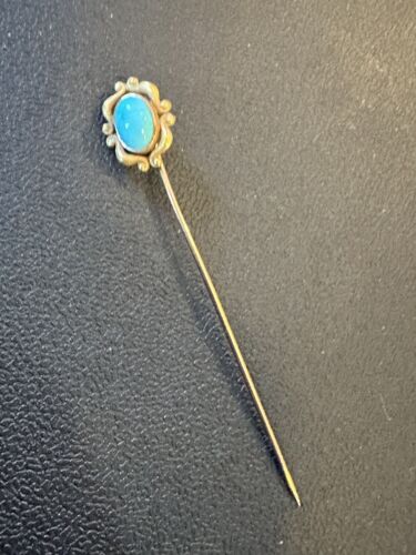 Antique Victorian Yellow 10k Solid Gold Stick Pin… - image 1