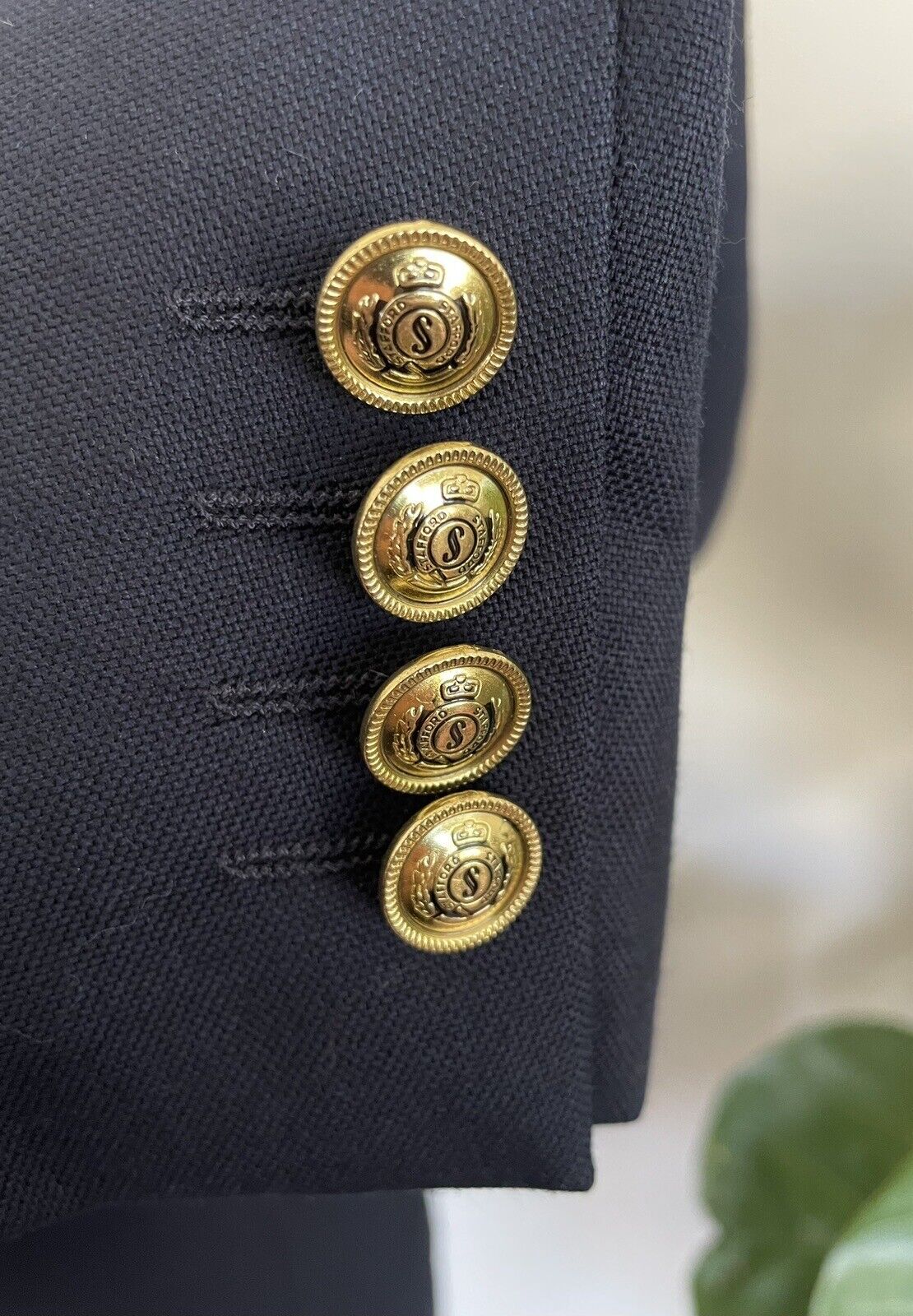 Stafford Executive Mens Gold Buttons Blazer Navy … - image 6