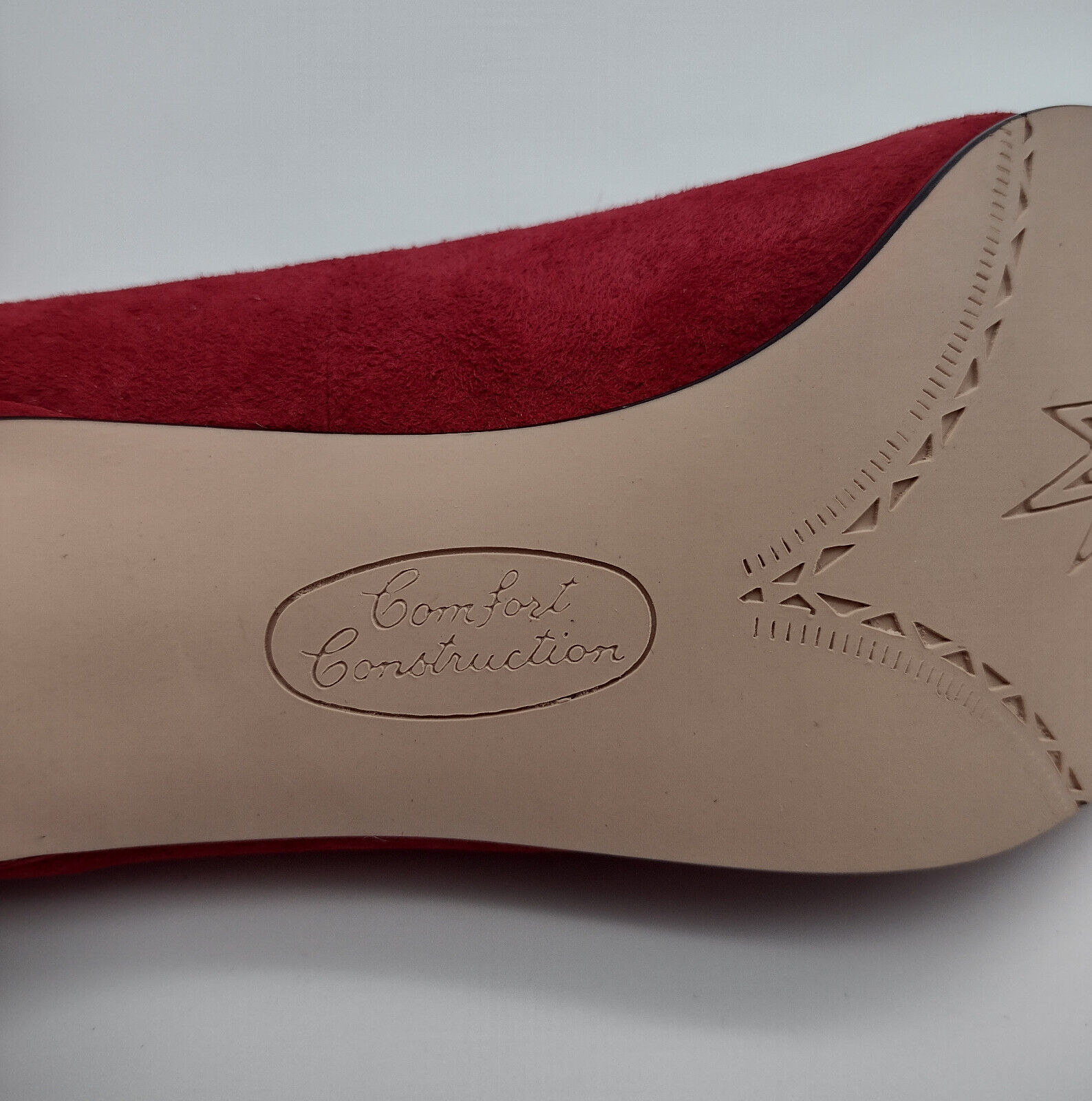 Vintage 1990's Caressables Tristan Red Suede Heel… - image 7