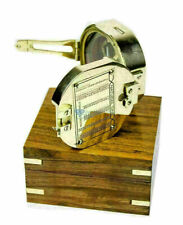 NAUTICAL BRUNTON BRASS COMPASS STANLEY LONDON COMPASS WITH WOODEN BOX