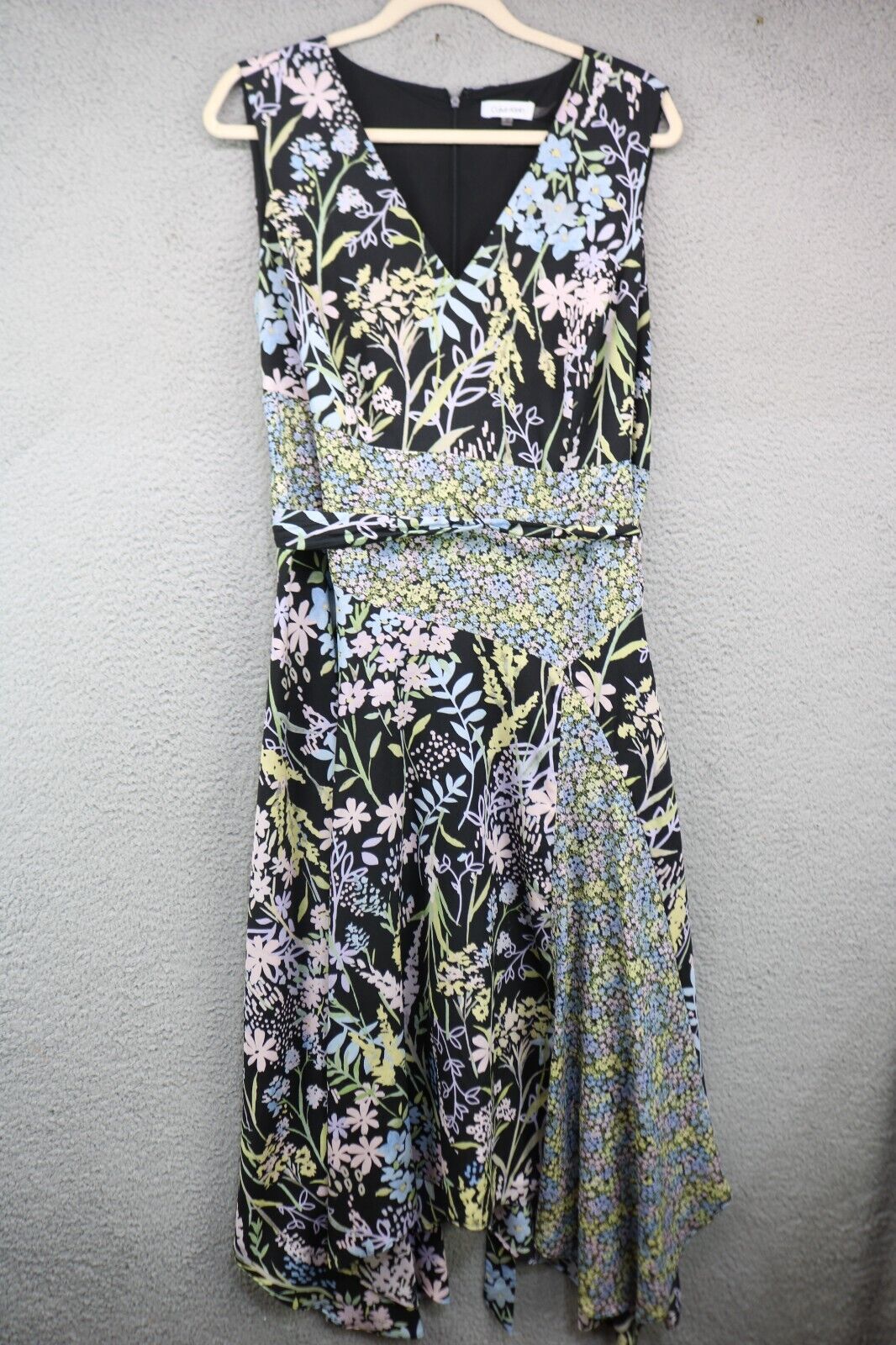 Calvin Klein Sleeveless Dark Floral Maxi Dress-14… - image 1