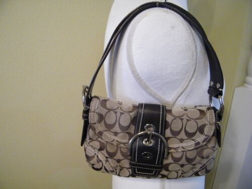 Coach Small SoHo Signature Brown Hobo NWOT - image 1