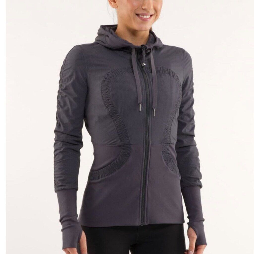 LULULEMON Dance Studio Jacket Size 4 Deep Coal Re… - image 1