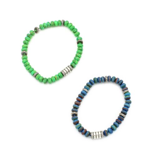 John Hardy 925 Bedeg Turquoise Calsilica Beaded B… - image 1