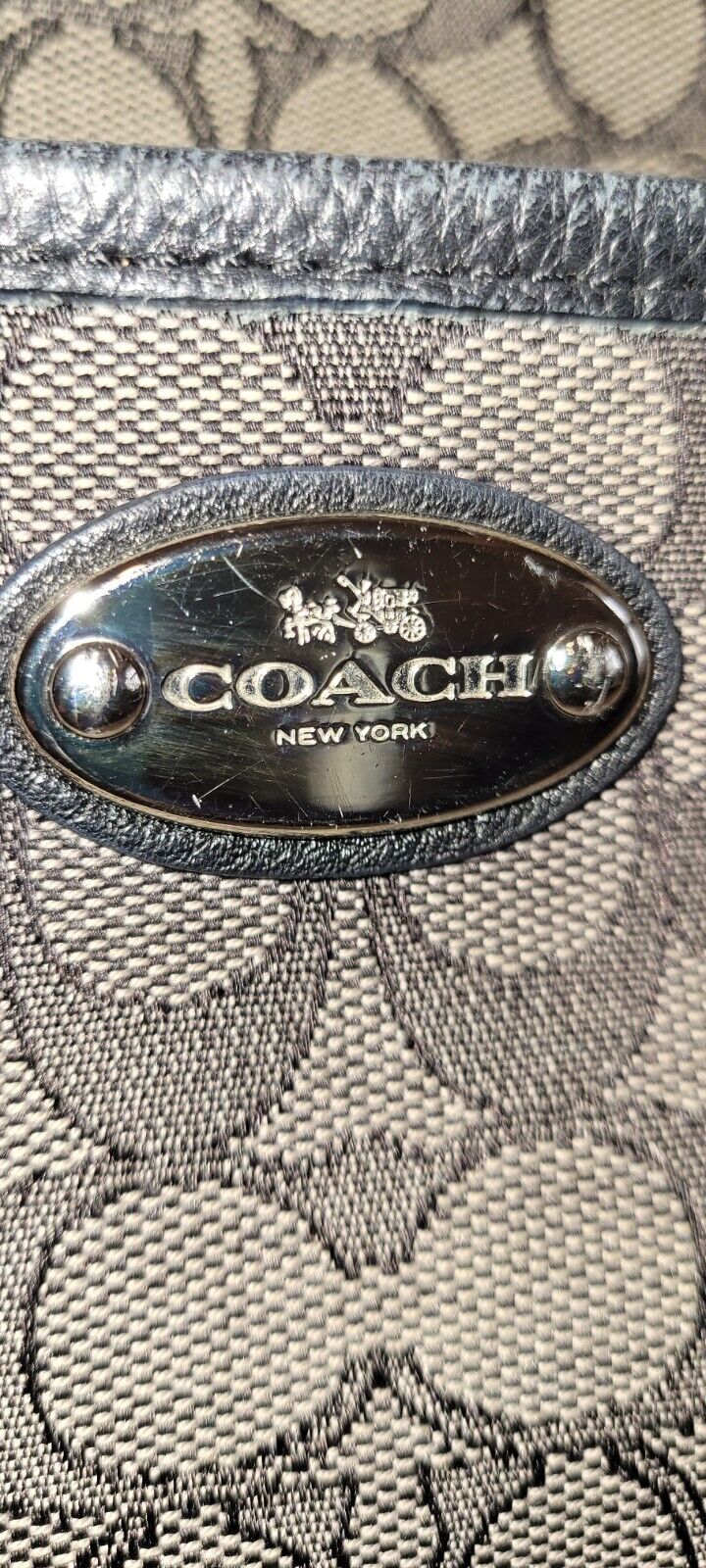 Coach F36182 Signature Jacquard Crossbody Black/S… - image 10