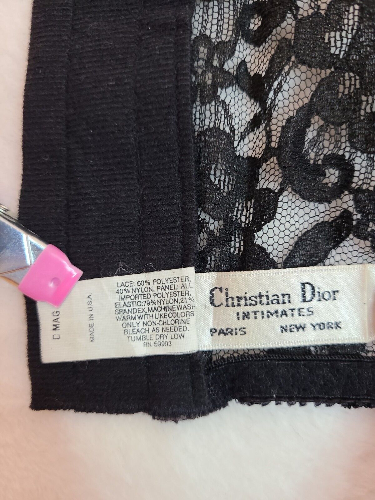 VTG Christian Dior Iconic Satin & Lace Corset Bus… - image 8