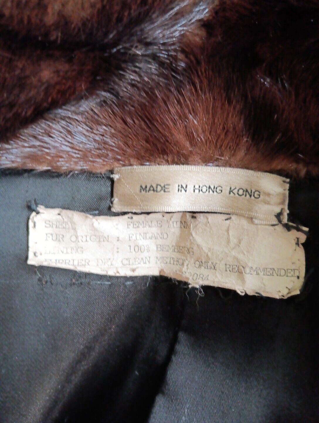 Finland Female Mink Coat size 16 mahogany vintage - image 12