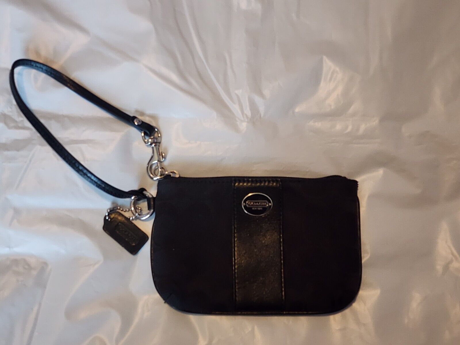 Coach Black Wristlet Signature Authentic - image 2