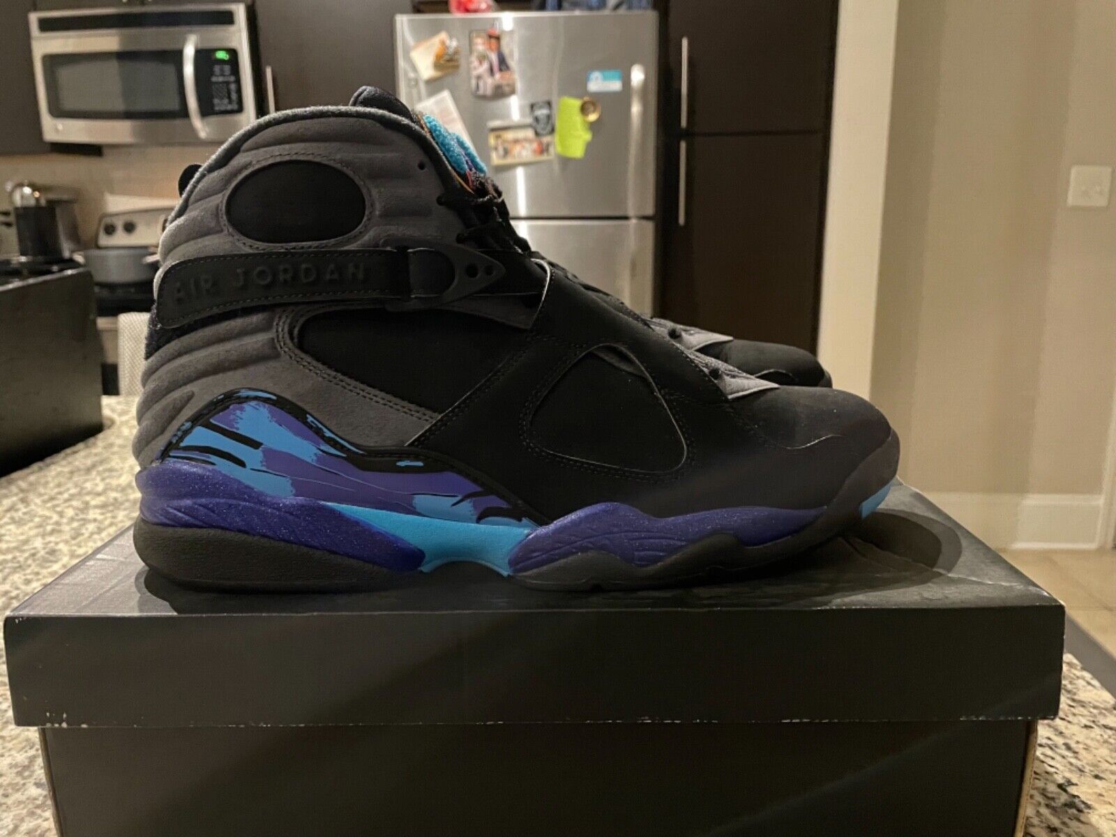 Nike Air Jordan 'Aqua' 8 ( Black / Bright Concord… - image 2