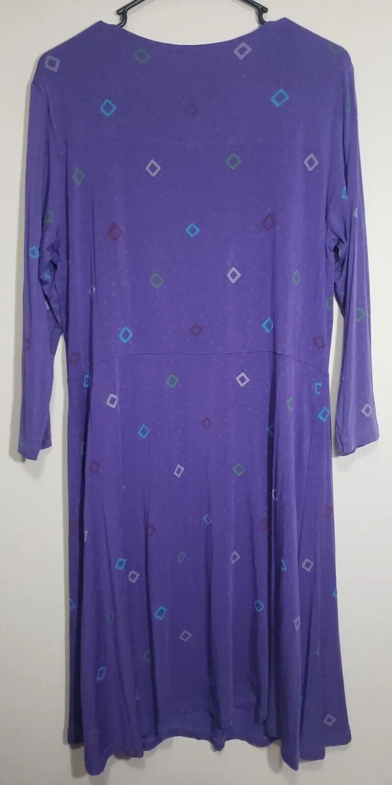 Gudrun Sjoden Lagenlook Purple Geometric Tunic Dr… - image 3