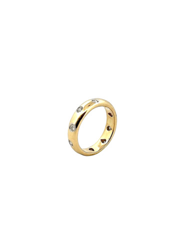 Tiffany And Co Gold and Diamond Ring, Size 51