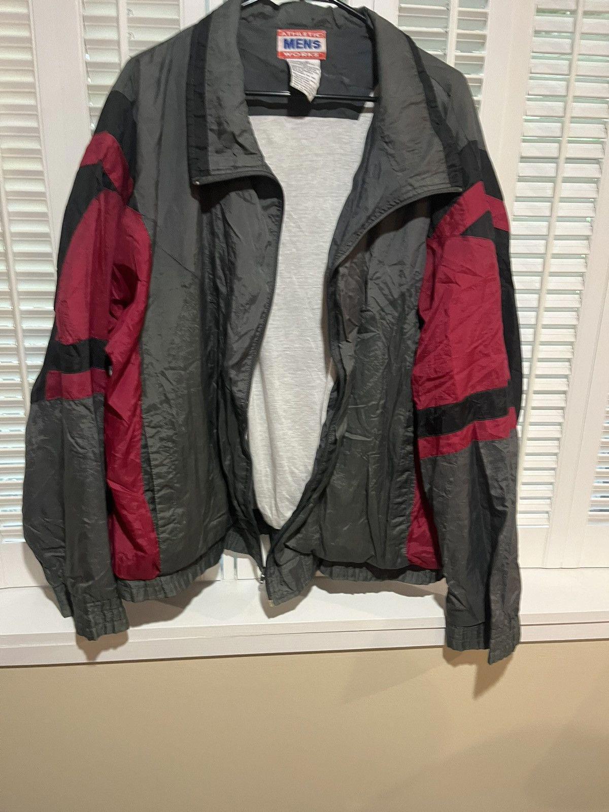 Vintage 1990s red and gray windbreaker - image 3