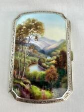 Outstanding Sterling Silver & Guilloche Enamel Cigarette Case of Quality.