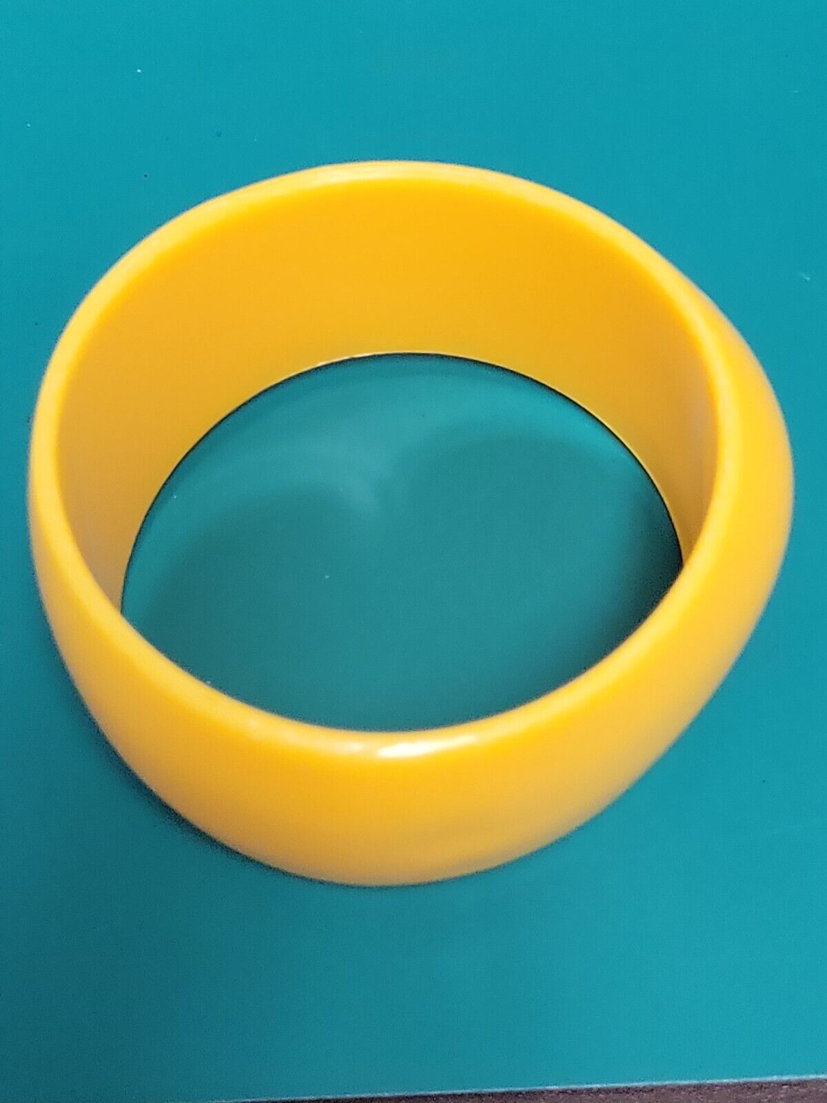 Vintage Bangle Bracelet Asymmetrical Canary Yello… - image 7