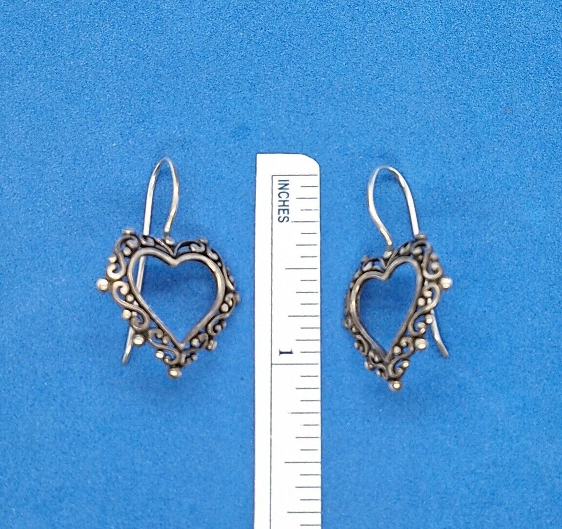 Sterling Silver Heart Shaped Earrings - image 3