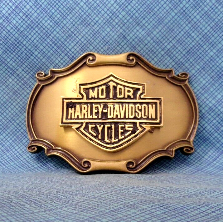 1970s Harley Davidson Motorcycles Shield Belt Buc… - image 5