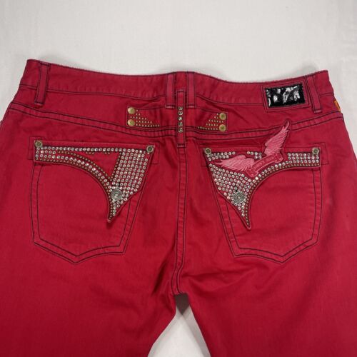 Robin’s Jean Men’s Red Sz 42 Studded Long Flap D5… - image 1