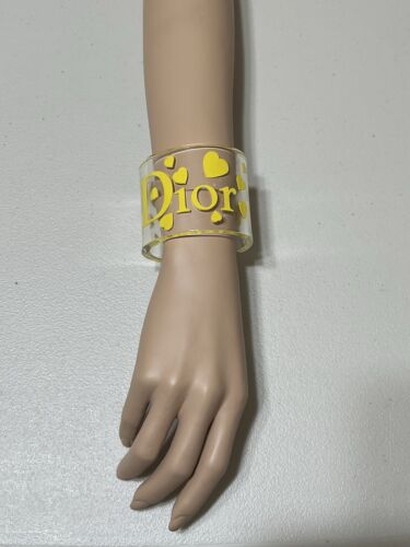 Vtg Christian Dior by John Galliano Yellow Heart … - image 1