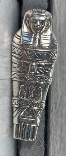 Vintage Sterling Pharaoh’s  Sarcophagus Pin 11 Gr… - image 1