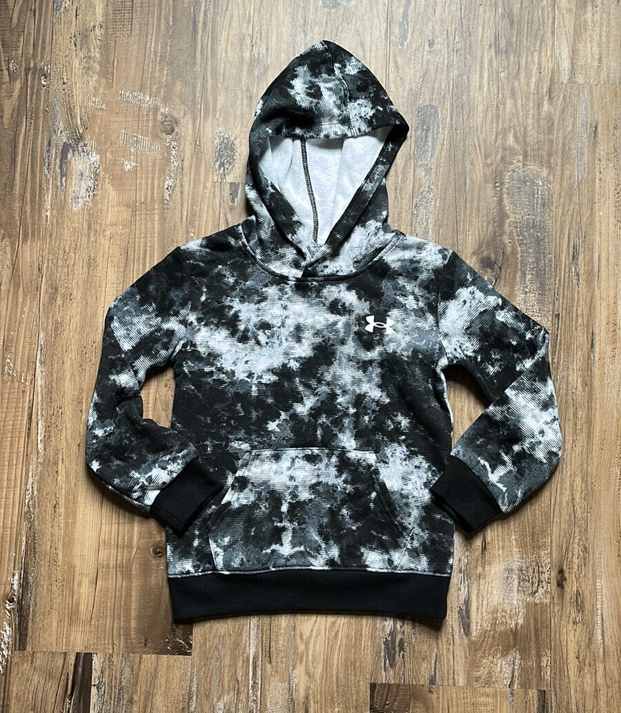 Under Armour NWOT Black/Gray Tie Dye Hooded Sweat… - image 1