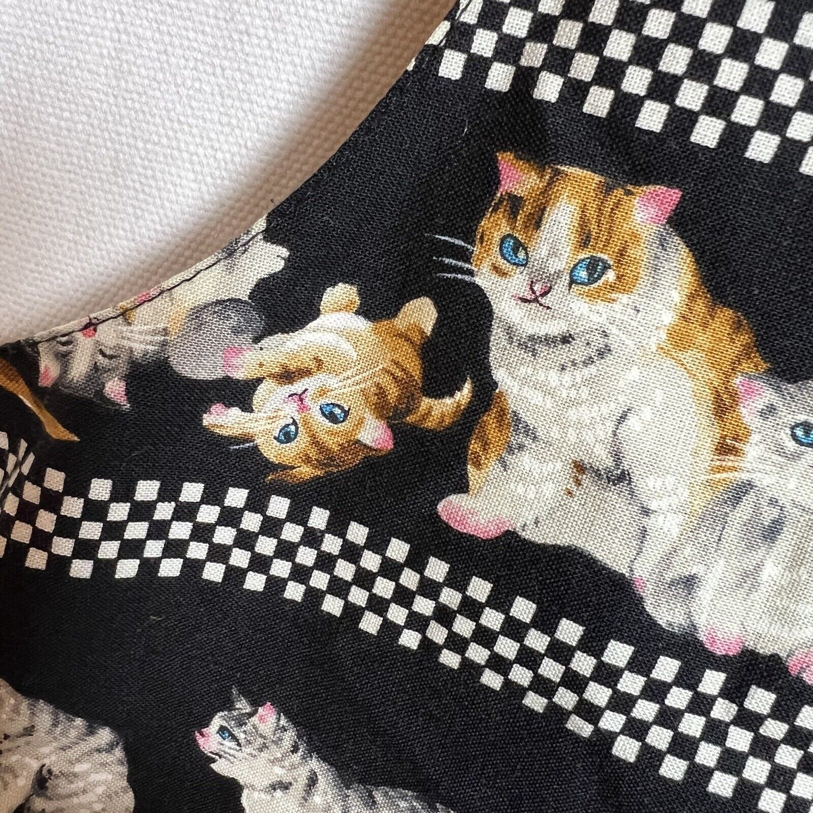 Vintage Linda Tilson Cat Vest Kittens Womens XL A… - image 8