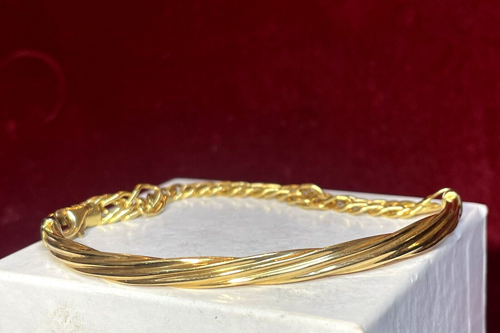 VINTAGE ESTATE 18K GOLD BRACELET DESIGNER SIGNED … - image 7