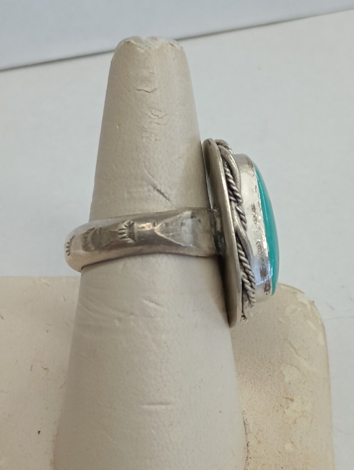 Southwest Sterling Silver & Turquoise Ring - image 2