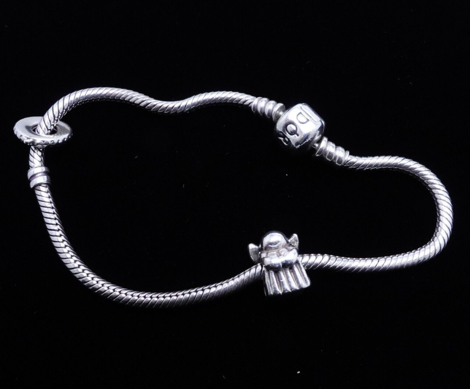 Pandora Moments Sterling Silver Snake Chain Brace… - image 1