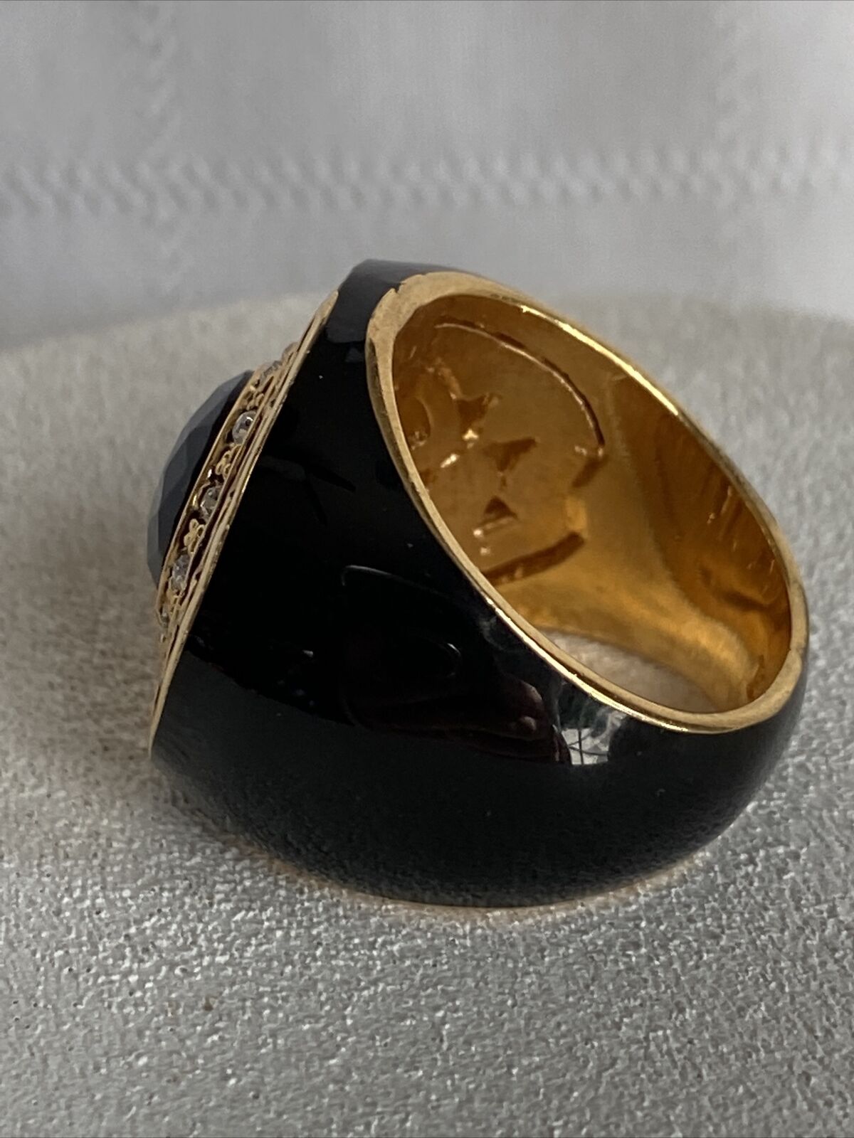 Lia Sophia Kiam Family Jenny Ring Size 9 Black En… - image 7