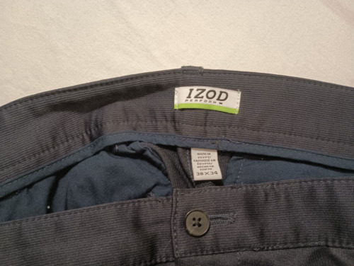 IZOD Perform X Golf Pants Mens 38x34 Color Dark B… - image 1